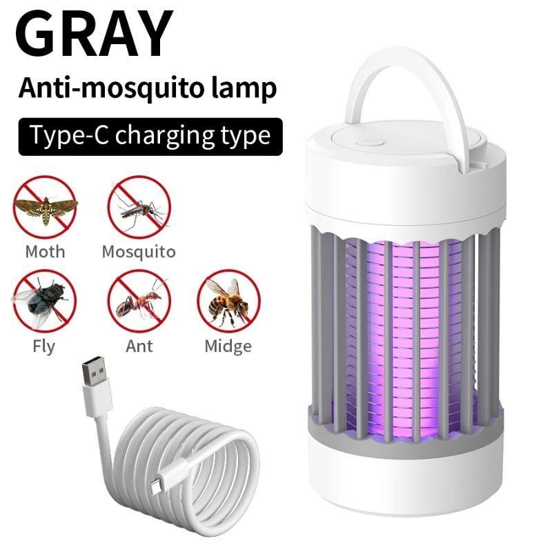 Electric Shock USB Mosquito Killer Lamp Insect Trap Portable Mute Anti-Mosquito Light For Home Garden Camping Outdoor Zapper