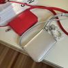 Neue PU-Leder-Münzbörse Unifarbe Verstellbarer Schultergurt Umhängetasche Crossbody-Tasche Damen