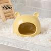 Gnaw Resistant Pet House Ceramic Hamster House Summer Bear Shaped Hideout Cave