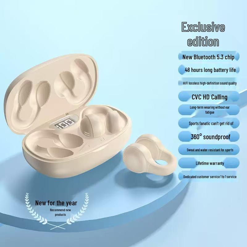 

X58 Bluetooth Bone Conduction In-Ear Sport Headset: Wireless, Clip-on, Noise-Cancelling, Long Battery Life