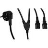 Y-shaped Electrical Cable, 1 Schuko Plug - 2 A-type Sockets