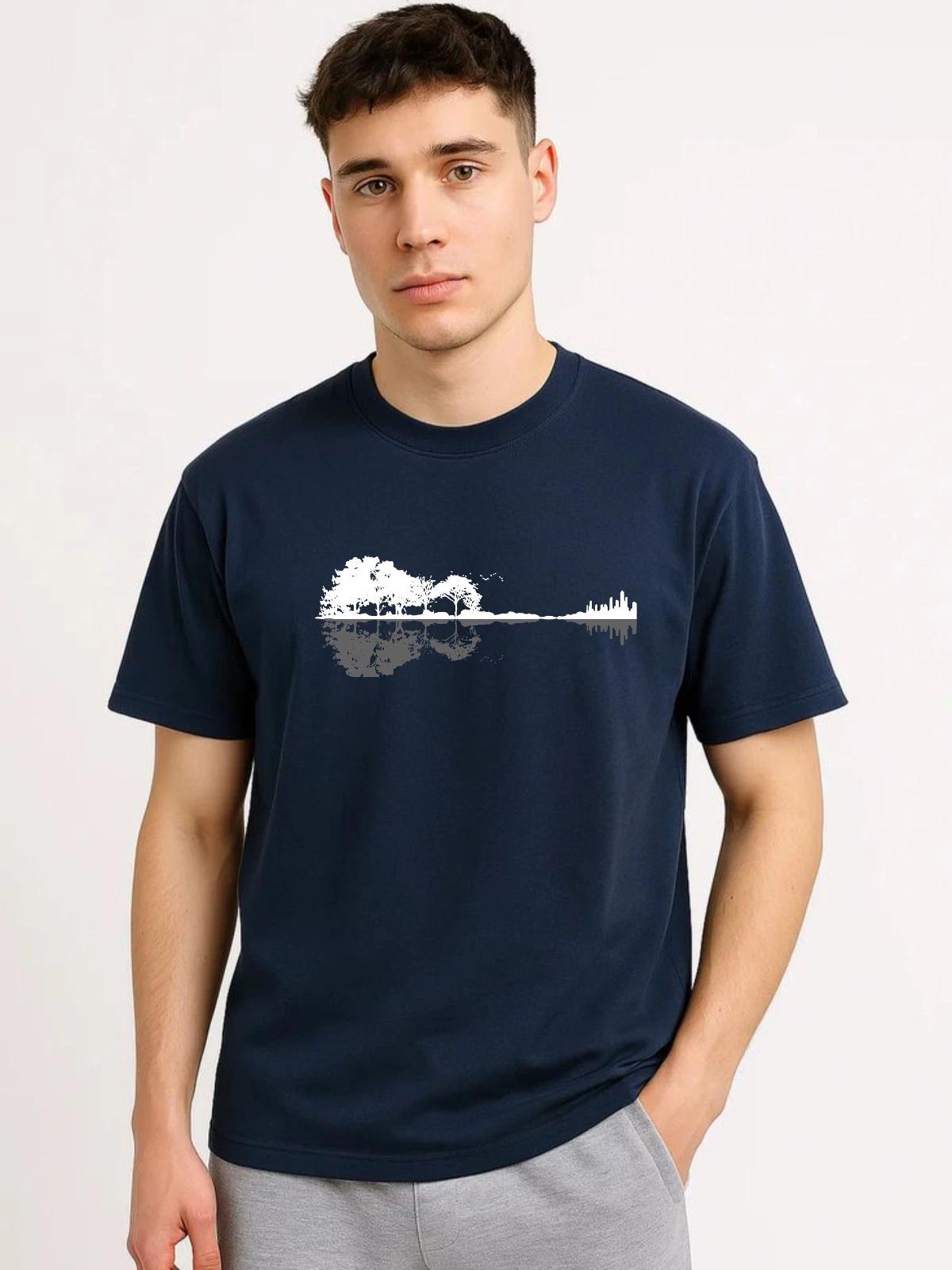 

Guitar City Reflection T-Shirt, Novelty Electric Guitarist Activity Unisex Tee M