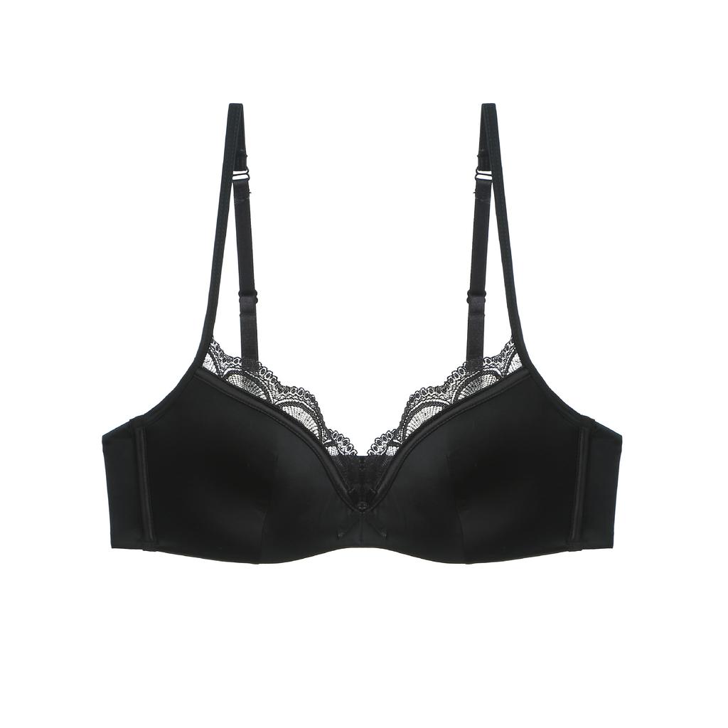French underwear women's sexy thin smooth lace bra big chest small anti-sagging upper support underwear summer women