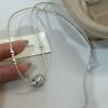 S925 Sterling Silver Chinese Style Luxury Collarbone Necklace - High-End, Simple, Versatile Design