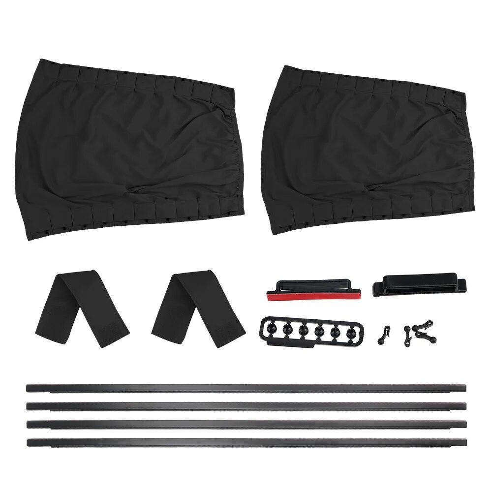 2pcs/Set Universal Car Side Window Sunshade Curtains Aluminum Alloy Sun Visor Blinds Cover Auto Windows Curtain Car-styling