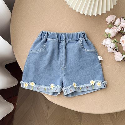 Girls Denim Shorts Korean Lightweight Summer Shorts for Toddler Girls Casual Versatile Children's Clothing Outdoor Wear