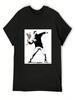 Flower Thrower - T-Shirt Custom Shirt Cotton Graphic Tees Oversized T Shirt Oversizeds Unisex's Cotton T-Shirt