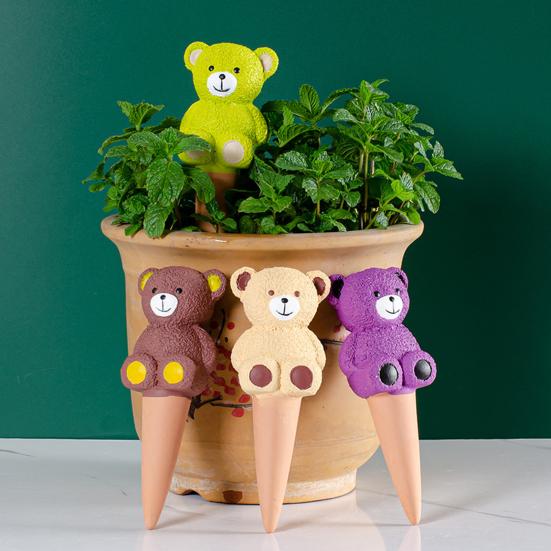 Yousheng 4Pcs Terracotta Plant Watering Spikes Set Self-Watering Planter Inserts Indoor Outdoor Plants Automatic Flower Waterer