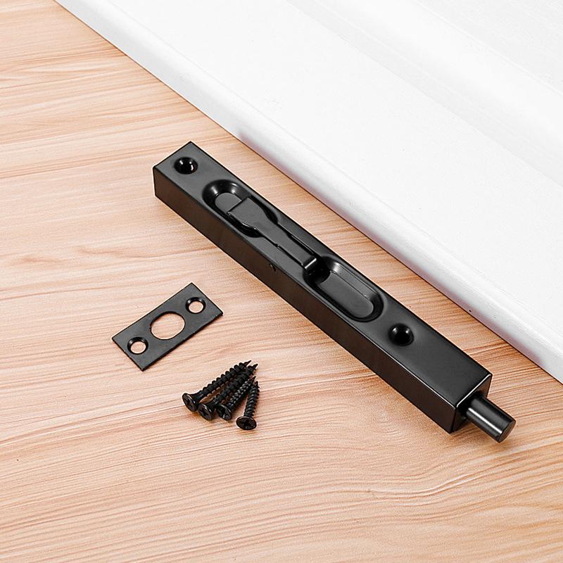 1 Pieza Acero Inoxidable Herramientas de Repuesto Doble Apertura Puerta Guardia de Puerta Palanca Deslizador de Dedo Cerradura 6/8 Pulgadas Borde de Puerta Acción de Palanca Perno Empotrado