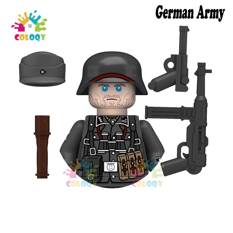 Kids Toys WW2 Military Army Sets Building Blocks Soviet US China Soldiers Mini Action Figures Medal Toys For Kids Birthday Gifts