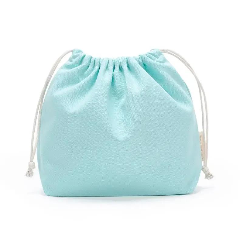 27*20cm Cotton Drawstring Storage Bag White Canvas Bags for Candy Gift Package Pouch Reusable Home Sundries Organize Bags