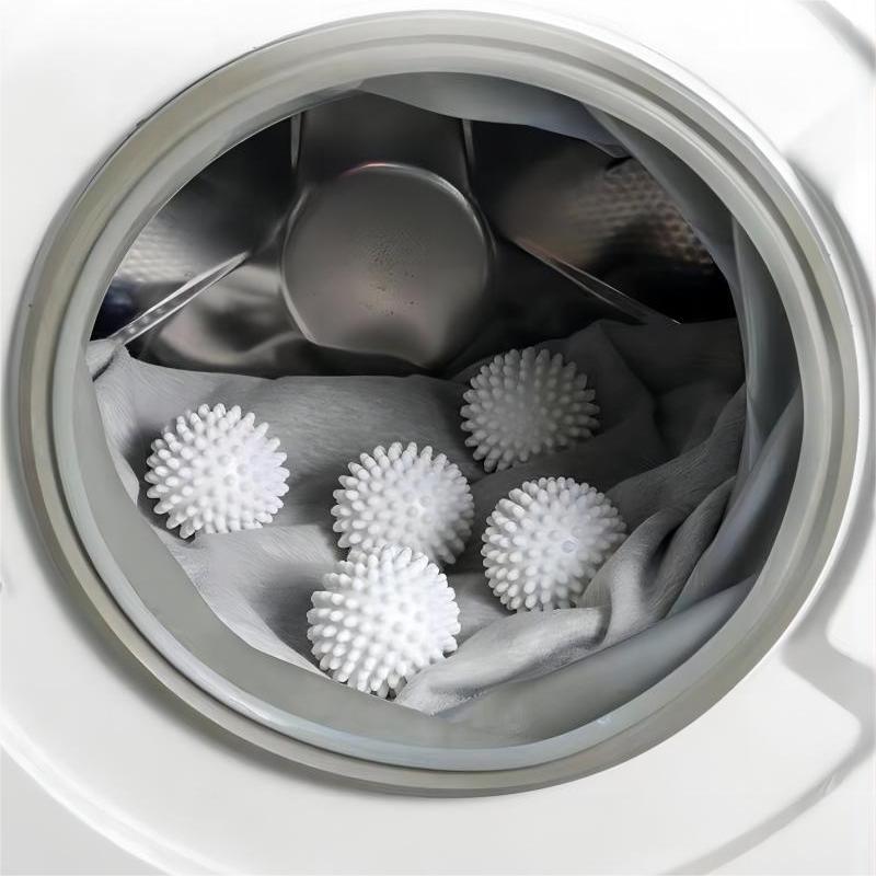 4/6pcs TPR Anti Winding Laundry Ball Circular Pure White Magic Cleaning Drum Washing Machine For Dirt Removal And Knotting