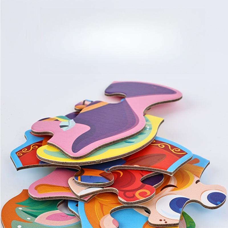 1PACK Children's 6-in-1 Portable Large Piece Puzzle Baby 3 to 6 Years Old Gift Box Early Education Educational Toys