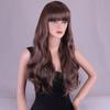 26 Inch Long Curly Full Wigs with Bangs Natural Looking Breathable Wigs for Photography Stage Movie Hair
