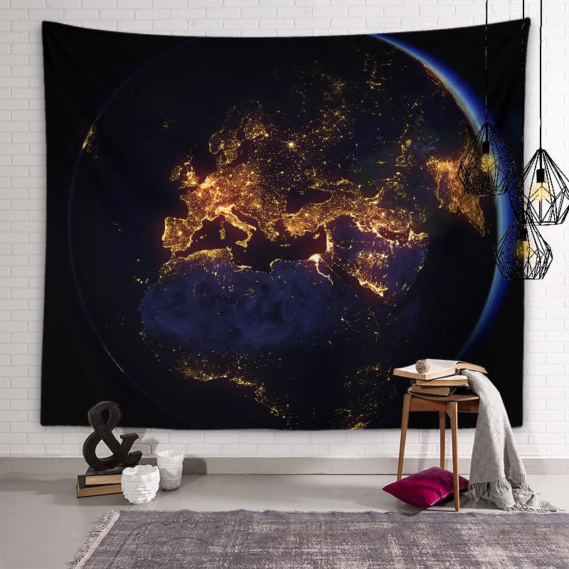 Beautiful Planet Tapestry Galaxy Star Wall Art Decoration Tapestry Dormitory Room Aesthetics Living Room Bedroom Home Decor