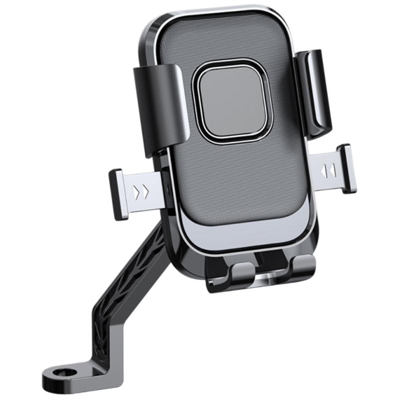 Motorcycle Handlebar/Rearview Mirror Mount Phone Holder Scooter Bike Phone Cradles 360 Degree Rotating Shockproof Stand