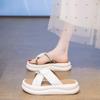 Thick-bottomed Fairy Style Slippers Female Outer Wear 2025 Summer New Fashion Pearl Muffin Cool Slippers Female Tide