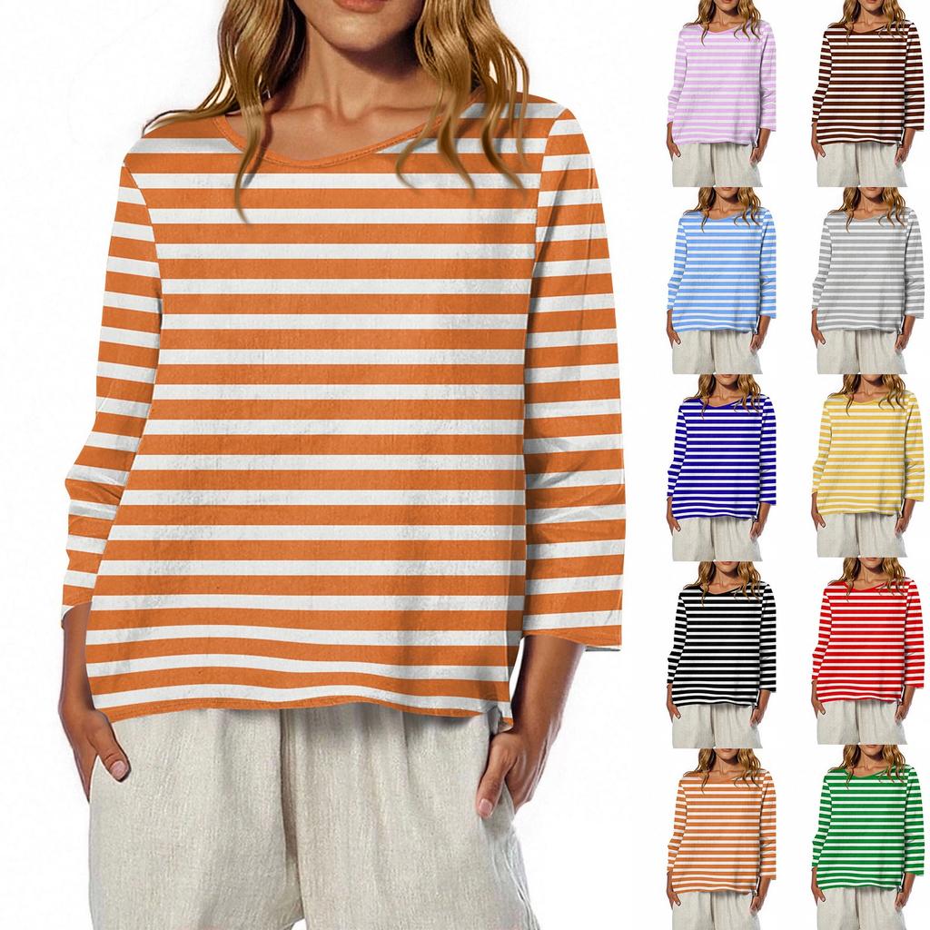 Women's O-Neck 3/4 Sleeve Printed Top T-shirt