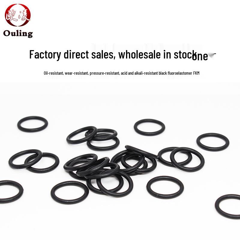 Black Fluororubber Waterproof O-Ring, Outer Diameter 31-40mm, 2mm Thick