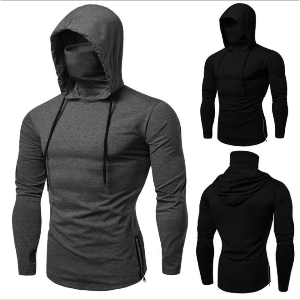 Pánská mikina Fitness Wear Tričko s dlouhým rukávem a kapucí Evropská a americká pánská mikina