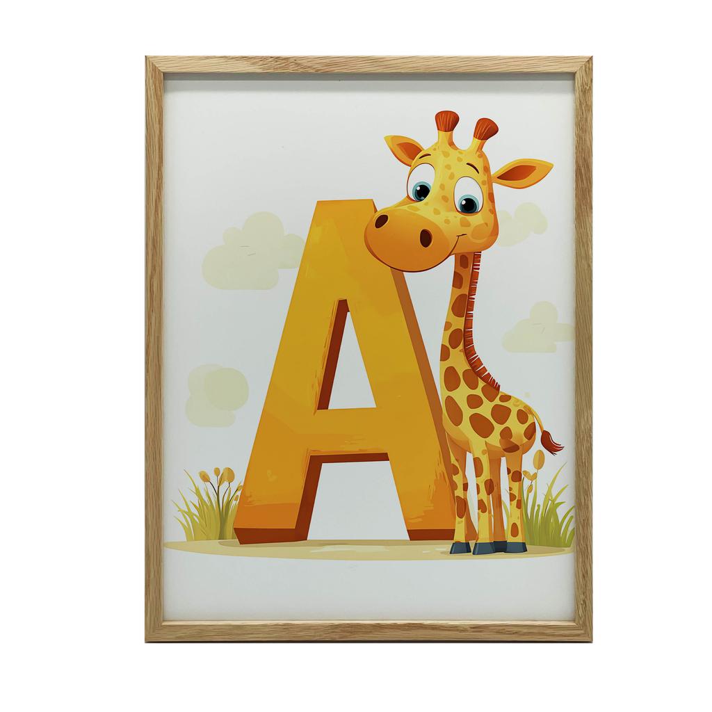 Plakat Żyrafowa Przygoda Plakat Żyrafowa Przygoda, 70X100 Cm, Bez Ramy, Płótno Premium Na Blejtramie
