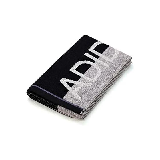 adidas Antibacterial and Odor Resistant Sports Towel Club Black 100% Cotton Ag Fresh Processing 06-1325150