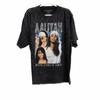 Aaliyah Mens Black Cotton T-Shirt Princess of RB Graphic Short Sleeve XL