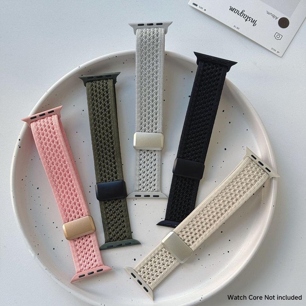 Magnetic Strap For Apple Watch Ultra 3 2 Bands 49mm 44mm 40mm 41mm 45mm 42mm 46mm Nylon Bracelet IWatch 11 10 9 8 7 6 5 4 SE 3