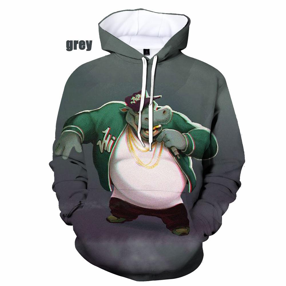 Funny Cute Hippo Hoodie 3d Printed Women y2k Casual Fashion Sweatshirts Pullover Hooded Shirt Oversized Unisex Clothing