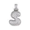 Cross Hip Hop Copper Zircon 26-Letter Pendant Necklace