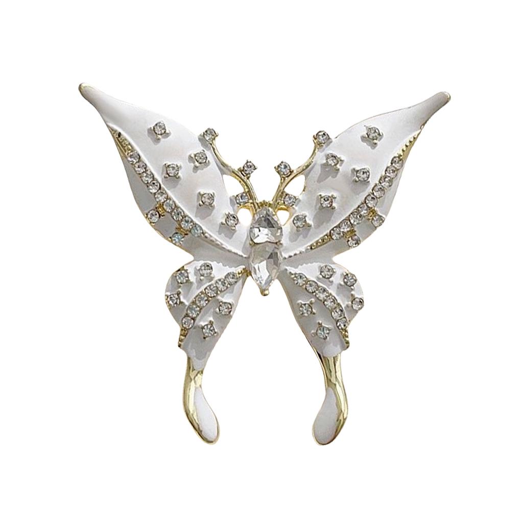 Delicate White Butterfly Brooches Butterfly Pin Stylish Women Brooch Wedding Celebration Pin for Daily and Party Wear