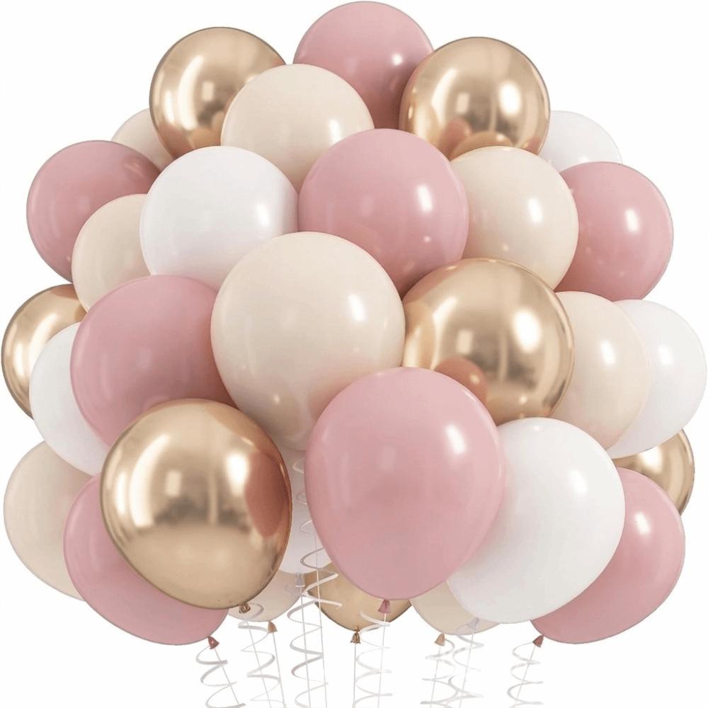 60Pcs 10 Inch Latex Balloons Lightweight Birthday Party Supplies Balloon Set Wedding Decor