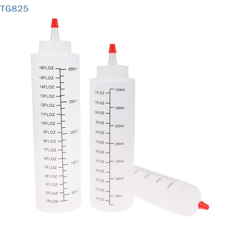 Squeezable Bottle With Leak-Proof For Kitchen Salad Sauce Squeeze Bottle 120/350/450Ml Plastic Needle-Nosed Scale Squeeze Bottle
