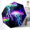 1pc Colorful Jellyfish Outdoor Umbrella - Automatic Opening/Closing, Portable 3-Fold Design, 8-Bone Iron Frame, Perfect Gift for Fans and Travelers.L0