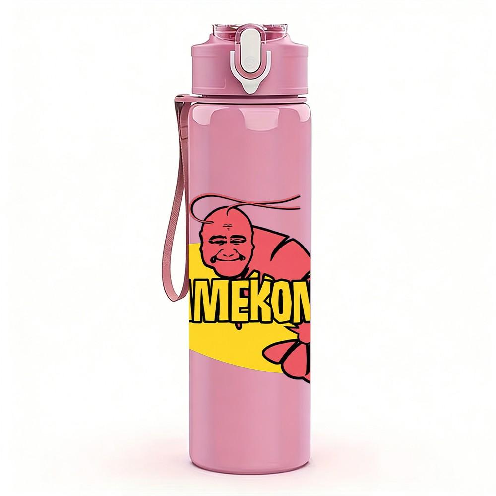 1PC Yellow Banana Fruit Logo 750ml sports water bottle leakproof straw lid outdoor office home