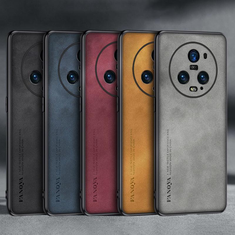 Luxuriöse PU-Lederhülle für Honor Magic 5 Pro Rückseite Matte Silikon-Handyhülle für Honor Magic 5 Lite 5G Magic5 5Pro Coque