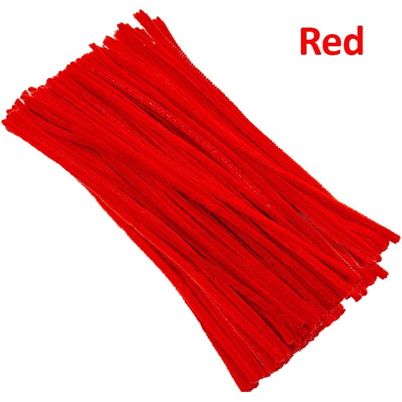 100/10pcs Chenille Stems Pipe Cleaners Twist Sticks Kids Plush Educational Toy Colorful Pipe Cleaner Handmade DIY Craft Supplies