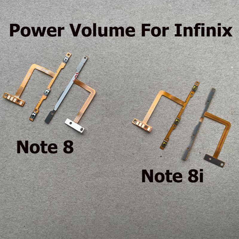 For Infinix Note 8 8i X692 X683 Mute Switch Key Power On Off Volume Side Button Repair Replacement Flex Cable Spare Parts