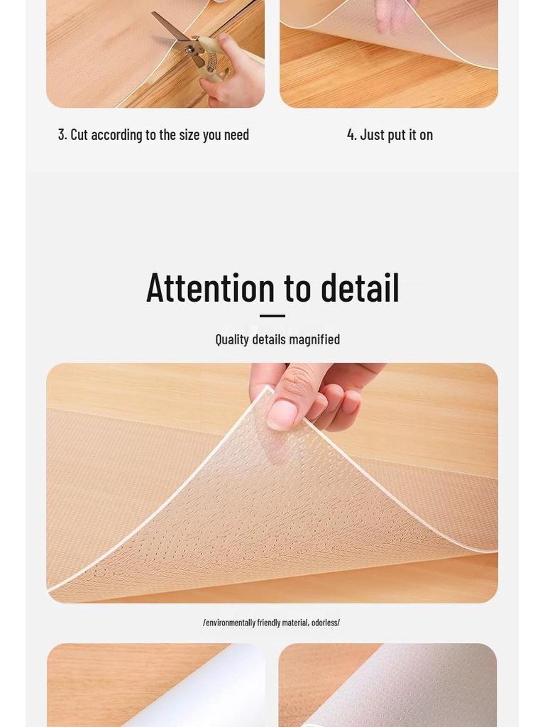 Waterproof Self-Adhesive Drawer and Cabinet Liner - Oilproof, Dustproof, Moisture-Proof Mat for Wardrobes and Kitchens