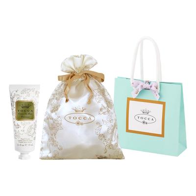 TOCCA Florence Zapach do rąk z torbą ze sznurkiem Torba na zakupy Torba do noszenia w ręku Elegancki kwiatowy krem, 40 ml, & (Krem nawilżający, Prezent, W zestawie, Zapach)