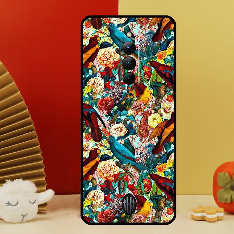 Garden Birds Vintage Tropical FLORAL Case For Nubia Red Magic 10 Pro Plus 6 7 Pro 6S 7S 5G 6R RedMagic 9S 8S 8 9 Pro Plus Cover