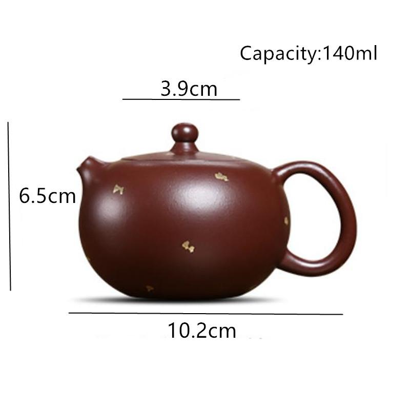 Chinese Yixing Purple Clay Teapot Handmade Xishi Tea Pot Beauty Tea Infuser Kettle Household Tradition Zisha Teaware 150ml
