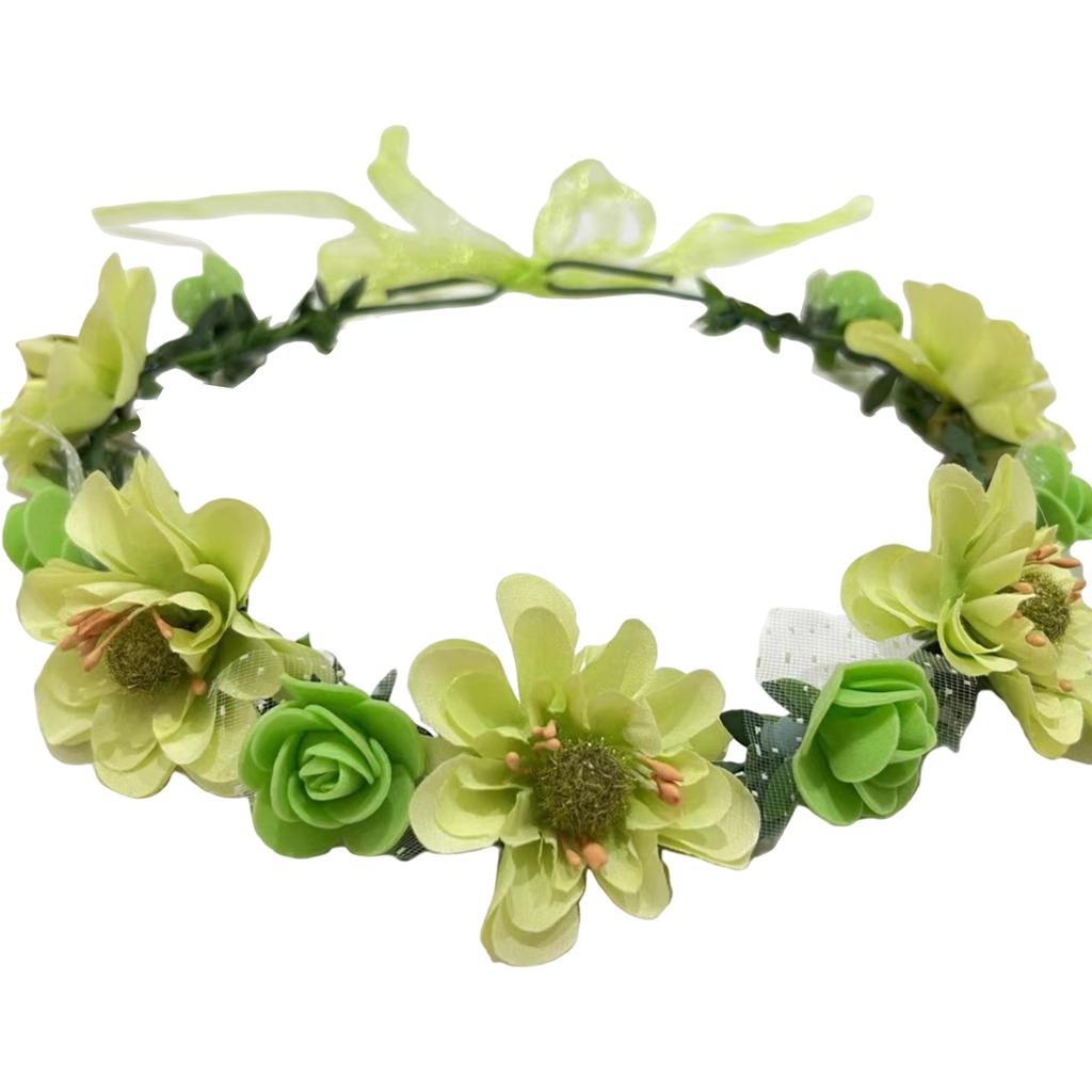 WM-07 Bohemian Floral Wreath Headband for Women Girls with Natural Style