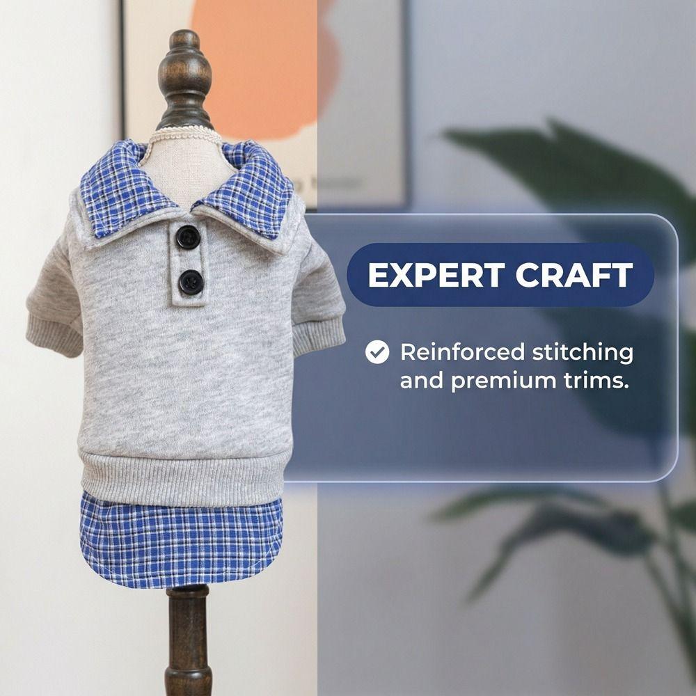 Soft Dog Pullover False Two-piece Two Legs Dog Clothes Fashion Pet Dog Hoodie Small Dogs Cats