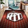 Football Club Pattern Rug, Indoor/Outdoor Mat, for Picnic, Gameroom, Bedroom, Office, Living Room, Home Decor Carpet, Birthday Gift