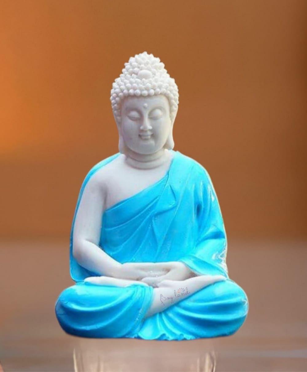 

Polymarble Statue Lord Figurine/Idol (Blue Earthenware Dhyan Buddha) Onesize синий