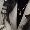 Tiger Eye Stone Pendent Necklace Women's Fashion Jewelry Accessory Coffee Color Chain Beads Jewelry Accessories