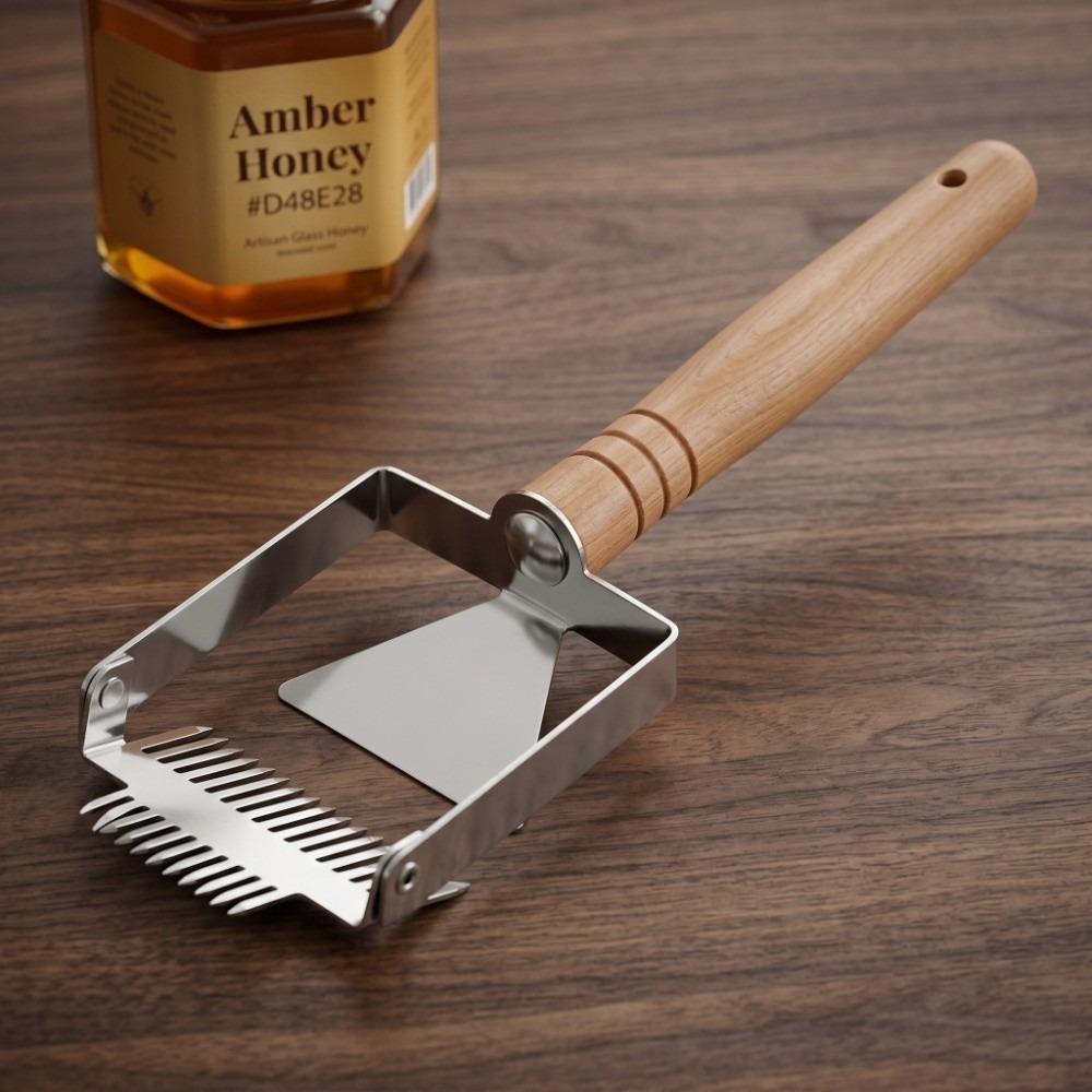 Double Head Honey Scraper Tool Wooden Handle Beekeeping Uncapping Tool  Honey Extraction Wooden Handle
