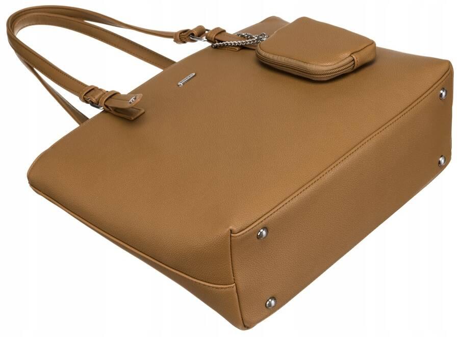 Women's Shopper Bag Made of Eco-leather with an Additional Purse - Rovicky