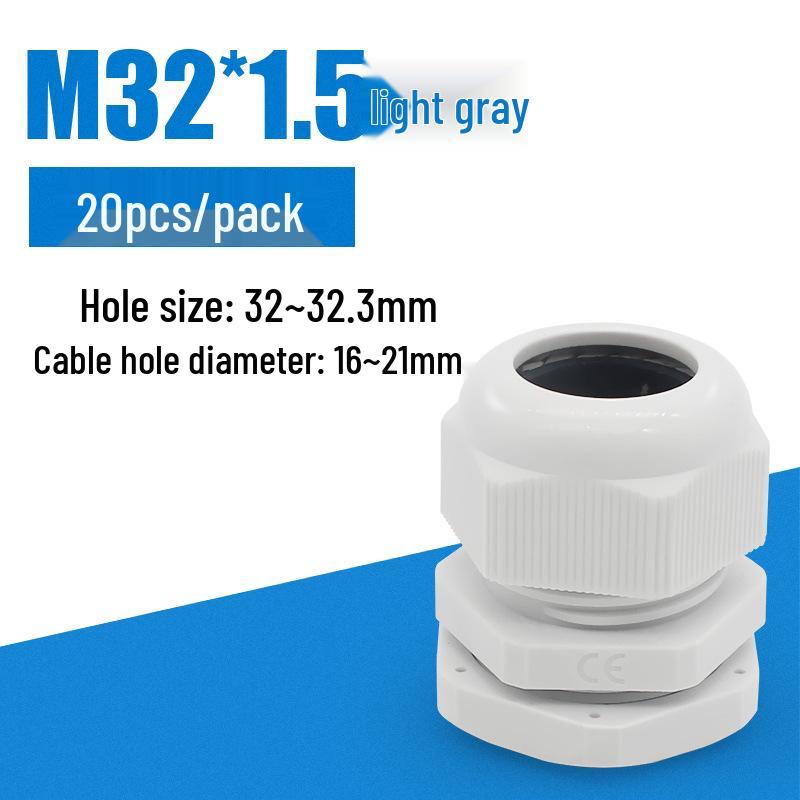 M-Type High-Temperature Resistant Waterproof Plastic Cable Connector with Outer Spiral Gland